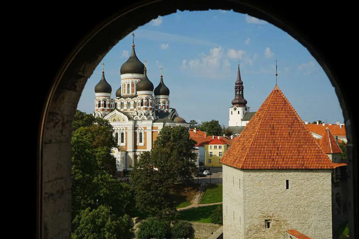 View of the rooftops in Tallinn from the Kiek in de Kok Museum in Tallinn Estonia. Photo by Becca Marsh